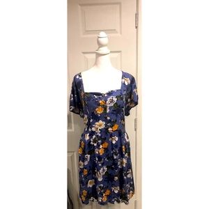 Mini A-line floral dress